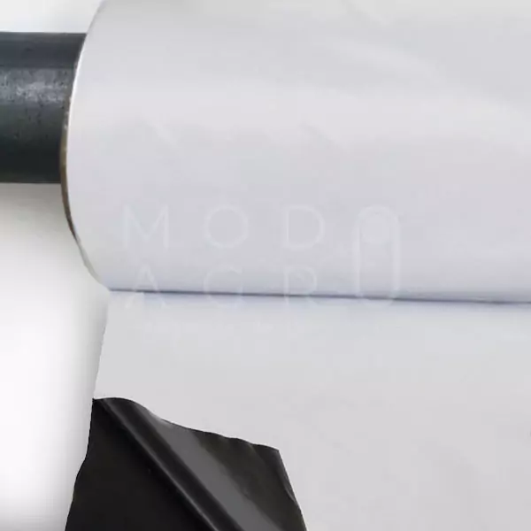Plastico acolchado agricola blanco y negro modo agro